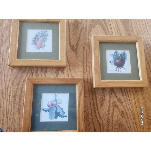 Trio of decorative wall decor, vegetables - Picture 1 of 6